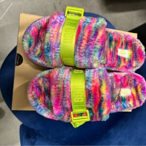 UGG Multicolor Fluffy Slippers